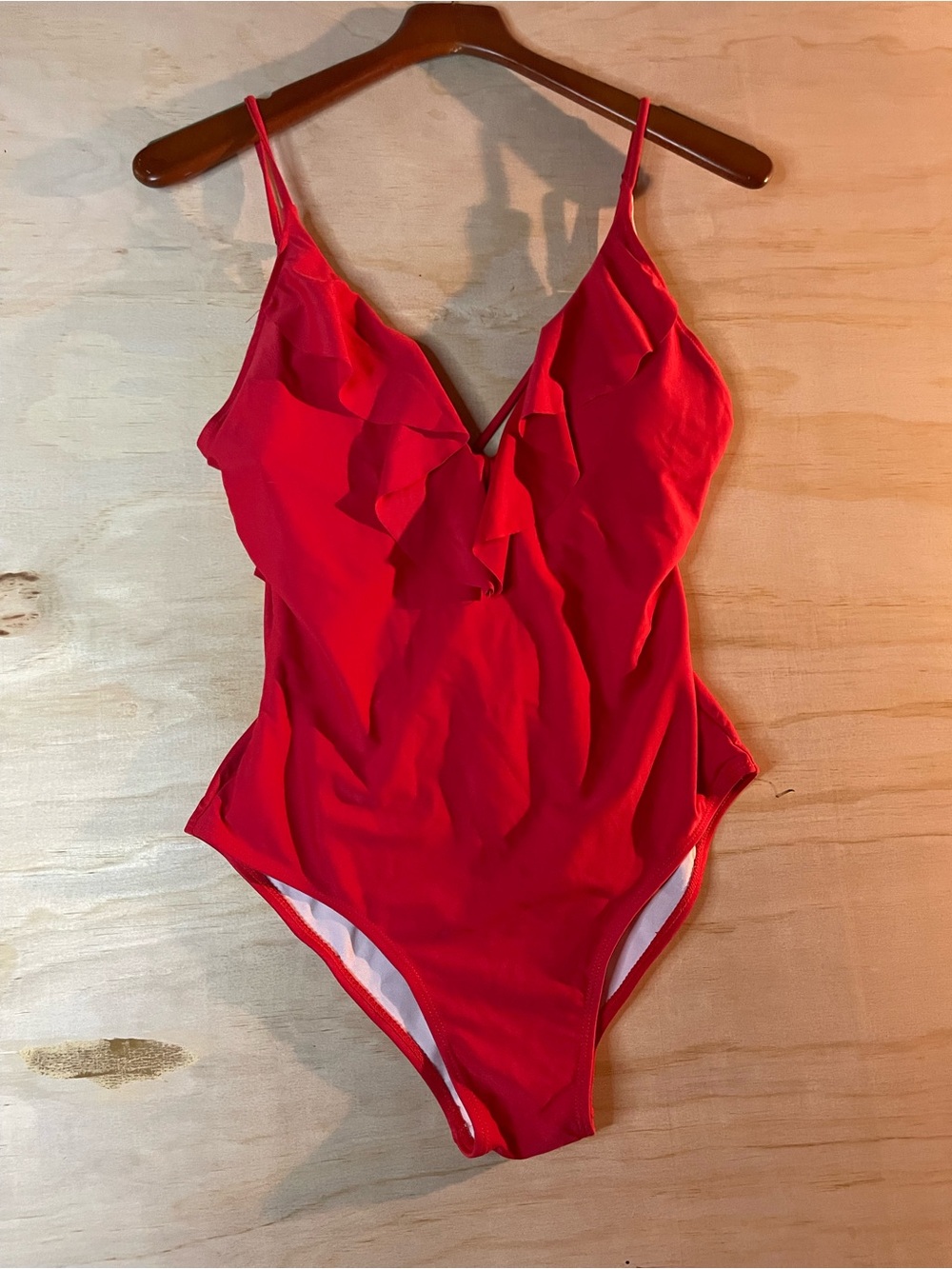 Red Ruffle One-Piece Swimsuit